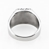 Zegelring Heren Stalen Goud/Zilver Kleur Ring met Zwarte Onyx Steen