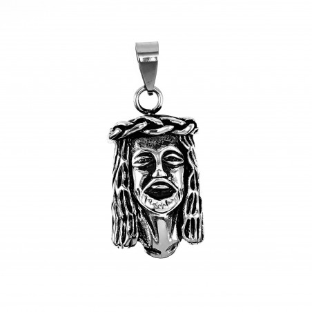 Jezus Christus Hoofd Hanger Unisex Stalen Zilver Kleur Heilige Gezicht