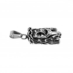 60cm Ketting + Jezus Christus Hoofd Hanger Unisex Stalen Zilver Kleur