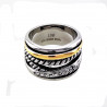 Brede Ring Dames - Roestvrij Stalen Zilver/Goud Kleur - Cutwork-Effect Ring