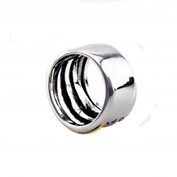 Brede Ring Dames - Roestvrij Stalen Zilver/Goud Kleur - Cutwork-Effect Ring