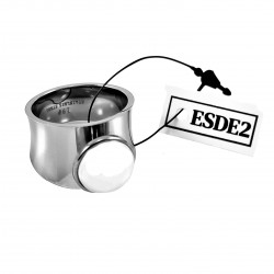 Brede Ring met Parel -Stalen Zilver Kleur Ring Dames