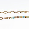 46cm Kompas ketting Dames - Stalen Goudkleur - Ovale Schakelsketting met Hanger
