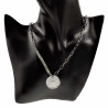 45cm Kompas ketting Dames - Stalen Zilverkleur - Ovale Schakelsketting met Hanger