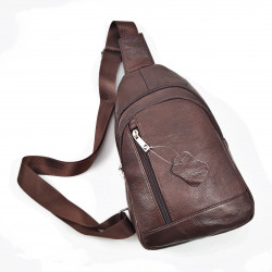 Donkerbruin Leren Crossbody Unisex - Schoudertas - Slingbag