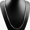 60cm x 4,5mm Koffieboon Ketting Unisex - Stalen Zilverkleur - Schakelketting