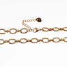 47cm Schakelsketting Dames Stalen Goud Kleur Verstelbaar Ketting