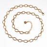 47cm Schakelsketting Dames Stalen Goud Kleur Verstelbaar Ketting