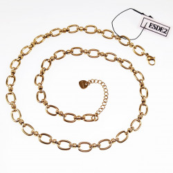 47cm Schakelsketting Dames Stalen Goud Kleur Verstelbaar Ketting
