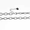 47cm Schakelsketting Dames - Stalen Zilverkleur - Verstelbaar Ketting