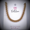 Dottillove Gourmet Ketting Dames - RVS Geel Gold Plated - Verstelbar Schakelketting