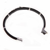 Zwarte/Bruin Armband Heren met Anker Leren RVS Zilver Kleur