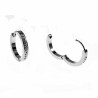 ∅21mm Strass Oorringen Dames - Stalen Zilver Kleur - Oorbellen