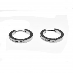 ∅21mm Strass Oorringen Dames - Stalen Zilver Kleur - Oorbellen