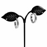 ∅21mm Strass Oorringen Dames - Stalen Zilver Kleur - Oorbellen