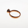 Roségoudkleurige Ring Dames - Zirkonia-Schroefelement - Roestvrij Stalen