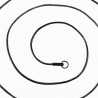 50cm x 1,25mm Ronde Omega-Ketting Dames RVS Verouderde Zilver Kleur