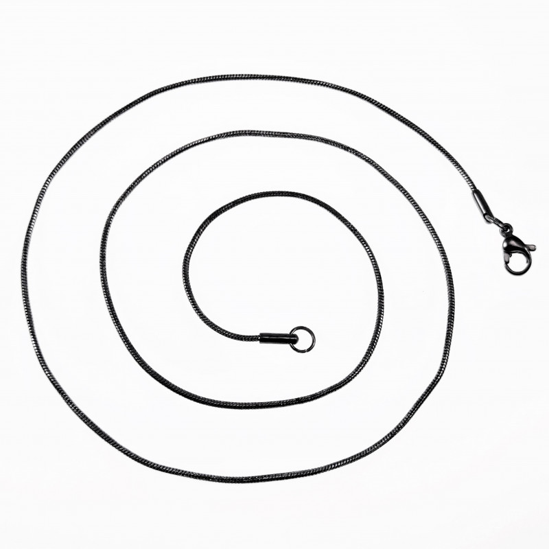 50cm x 1,25mm Ronde Omega-Ketting Dames RVS Verouderde Zilver Kleur 50cm x 1,25mm Ronde Omega-Ketting Dames RVS Verouderde Zilver Kleur