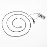 50cm x 1,25mm Ronde Omega-Ketting Dames RVS Verouderde Zilver Kleur