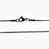 50cm x 1,25mm Ronde Omega-Ketting Dames RVS Verouderde Zilver Kleur