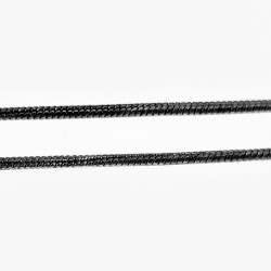 50cm x 1,25mm Ronde Omega-Ketting Dames RVS Verouderde Zilver Kleur