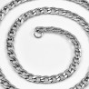 55cm x 6mm Gedetailleerde Ketting Heren - RVS Zilverkleur - Cubaanse Schakelketting
