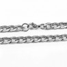 55cm x 6mm Gedetailleerde Ketting Heren - RVS Zilverkleur - Cubaanse Schakelketting