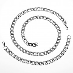 60cm x 9mm Gedetailleerde Ketting Heren - RVS Zilverkleur - Cubaanse Schakelketting
