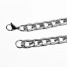 22cm, 9mm Gedetailleerde Armband Heren - RVS Zilverkleur - Cubaanse Schakelarmband