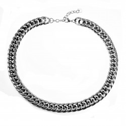 Gourmet Ketting Dames - Stalen Zilver Kleur - 49cm Schakelketting