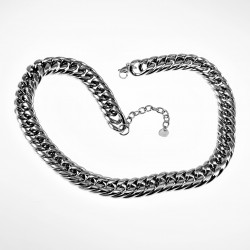 Gourmet Ketting Dames - Stalen Zilver Kleur - 49cm Schakelketting
