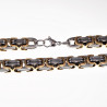 12mm Zware Heren Koningsketting - Stalen Goudkleur-Zilverkleur - Vierkant Schakelketting