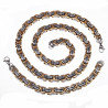 12mm Koningsarmband Heren Stalen Goud/Zilver Vierkant Schakelketting