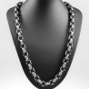 12mm Zware Heren Koningsketting - Stalen Zwart PVD-Zilverkleur - Vierkant Schakelketting