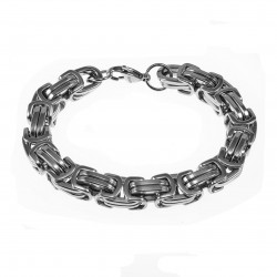 12mm ningsarmband Heren Stalen Zilver Kleur Vierkant Schakelketting