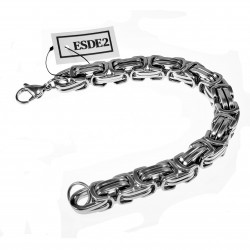 12mm ningsarmband Heren Stalen Zilver Kleur Vierkant Schakelketting