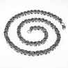 55cm Grieks Koningsketting Heren Stalen Vierkant Schakelketting