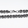 55cm Grieks Koningsketting Heren Stalen Vierkant Schakelketting