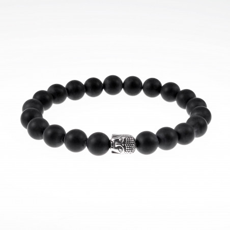 10mm Natuursteen Armband met Boeddha Matte Onyx Kralen Armband Unisex
