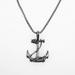 Matroos Anker Hanger Unisex - Gepolijst Stalen Zilverkleur