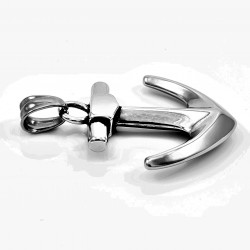 60cm x 3mm Jasseron Ketting + Ankerhanger Heren - RVS