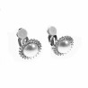 Dames Clip-on Oorbellen met Parel Zirkonia's Gold Plating Zilver Kleur