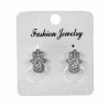 Clip-on Oorbellen Dames Zilver Kleur Hand van Fatima Oorclips
