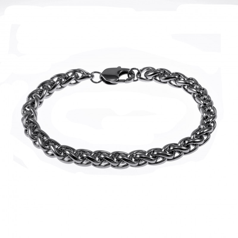 21cm x 8mm Vossenstaart Armband Unisex - Stalen Zilverkleur - Schakelarmband 21cm x 8mm Vossenstaart Armband Unisex - Stalen Zilverkleur - Schakelarmband