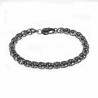 21cm x 8mm Vossenstaart Armband Unisex - Stalen  Zilverkleur - Schakelarmband