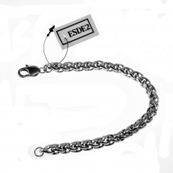 21cm x 8mm Vossenstaart Armband Unisex - Stalen  Zilverkleur - Schakelarmband