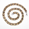 11mm Platte Koningsketting Heren - Stalen Goudkleur-Zilverkleur - Schakelketting