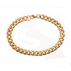 23cm x 8mm Cubaanse Armband Unisex Stalen Goud Kleur Schakelarmband