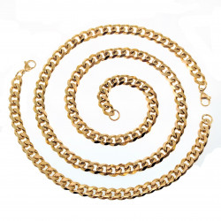23cm x 8mm Cubaanse Armband Unisex Stalen Goud Kleur Schakelarmband