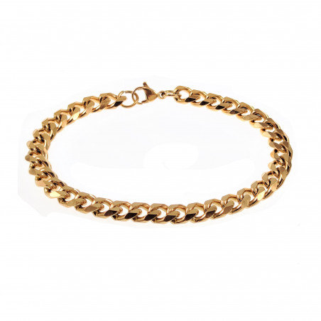 23cm x 8mm Cubaanse Armband Unisex Stalen Goud Kleur Schakelarmband